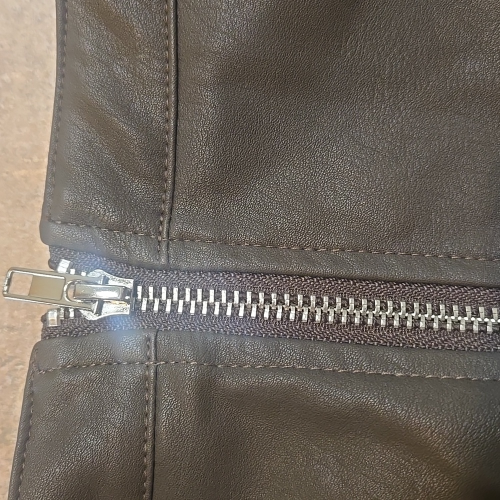 New Edikted Brown Faux Leather Studded Skort - Picture 8 of 8